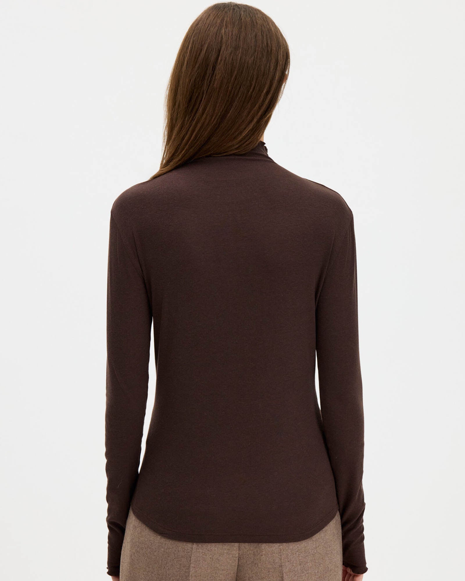 Rib Mock Neck Top