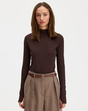 Rib Mock Neck Top