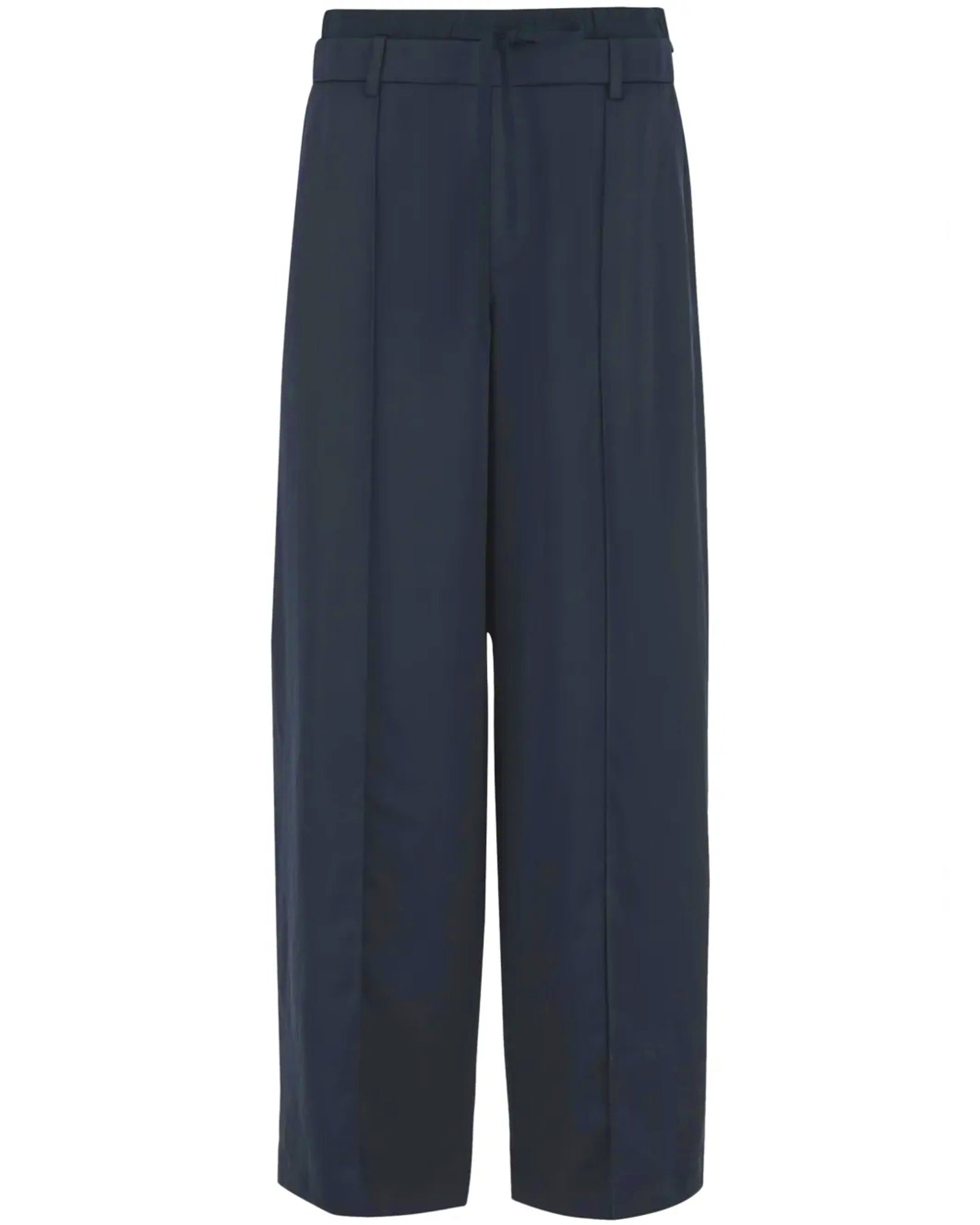 Mid-rise Double Waistband Pants