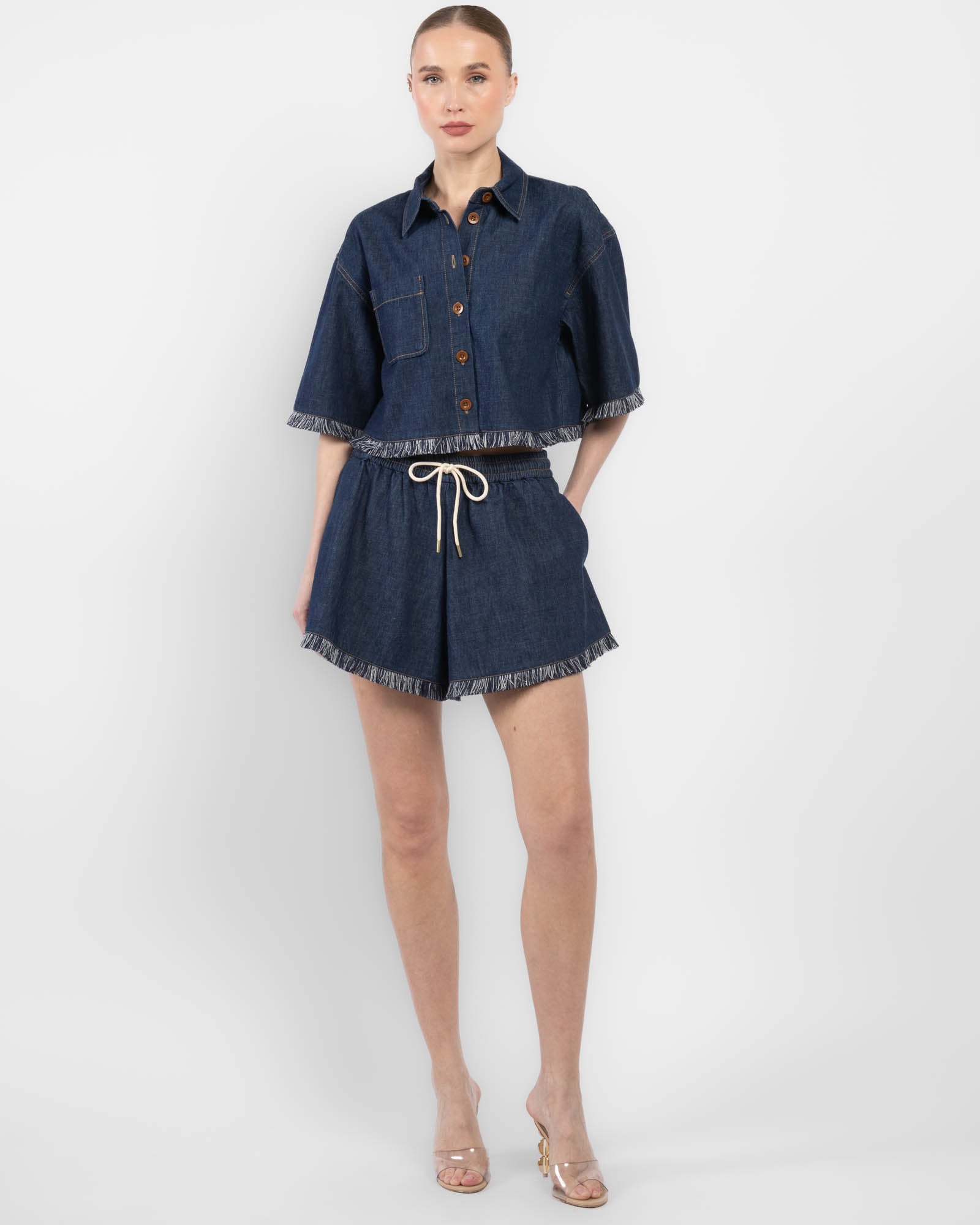Rhiannon Fringe Denim Shirt