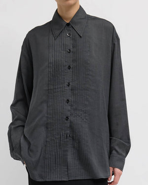 Silk Easy Pintucked Shirt