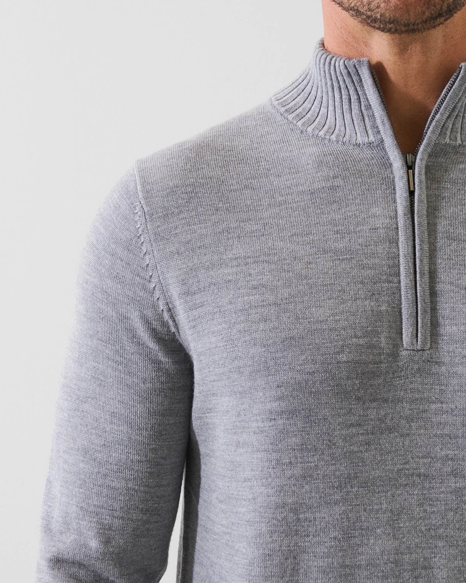 Plait Quarter Zip Mock