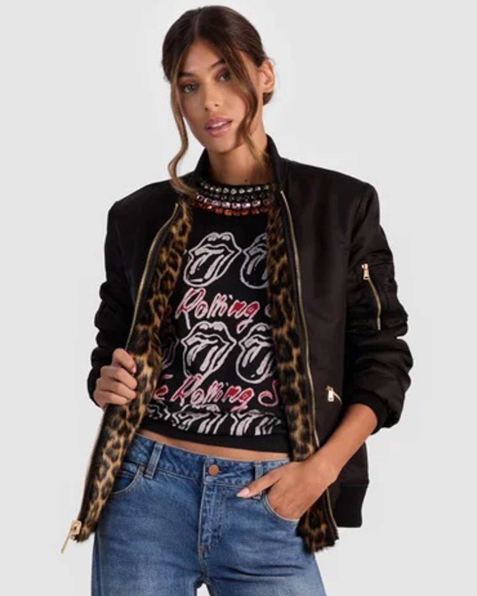 Becky Faux Fur Bomber Jacket