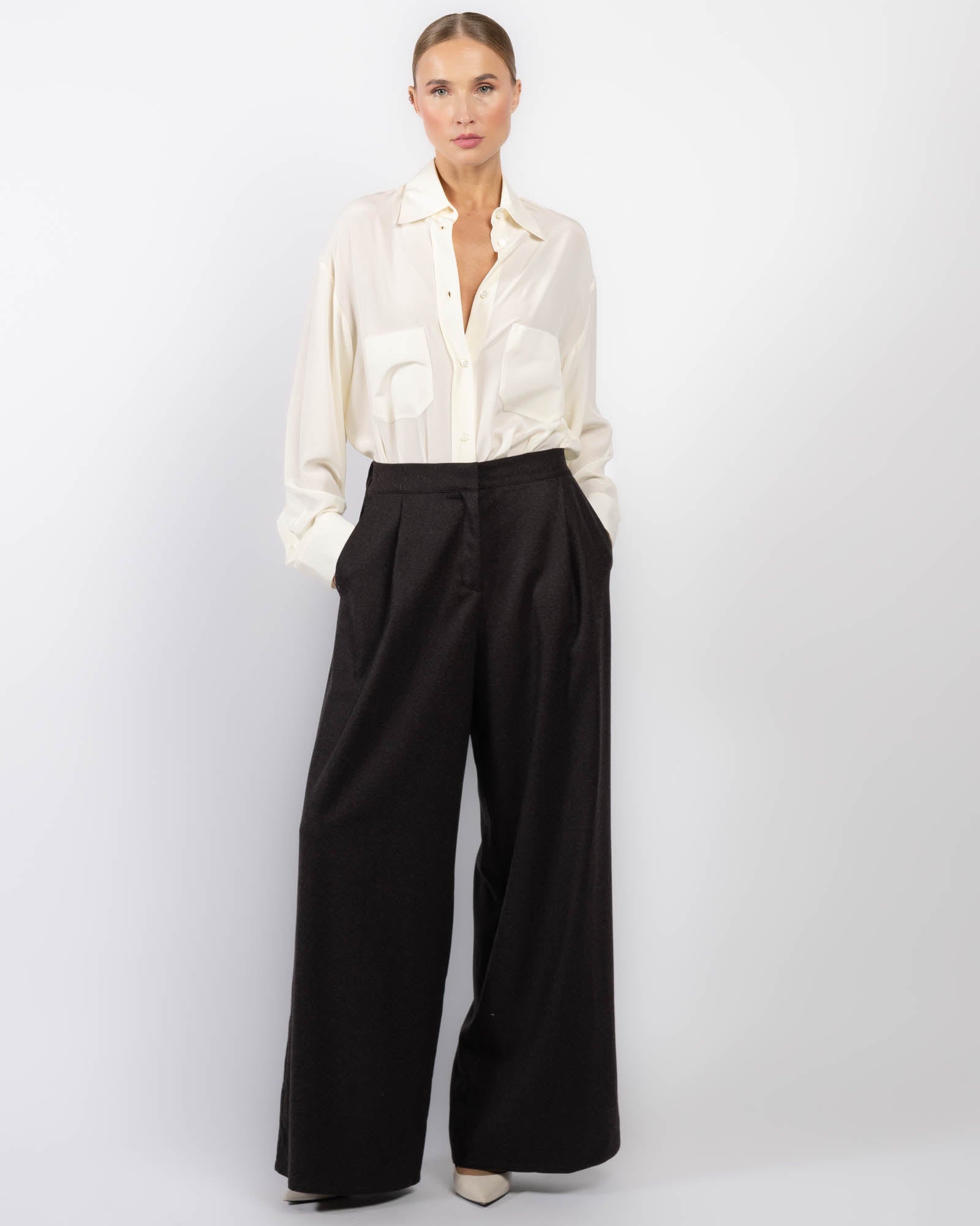 Flannel Wool Trousers