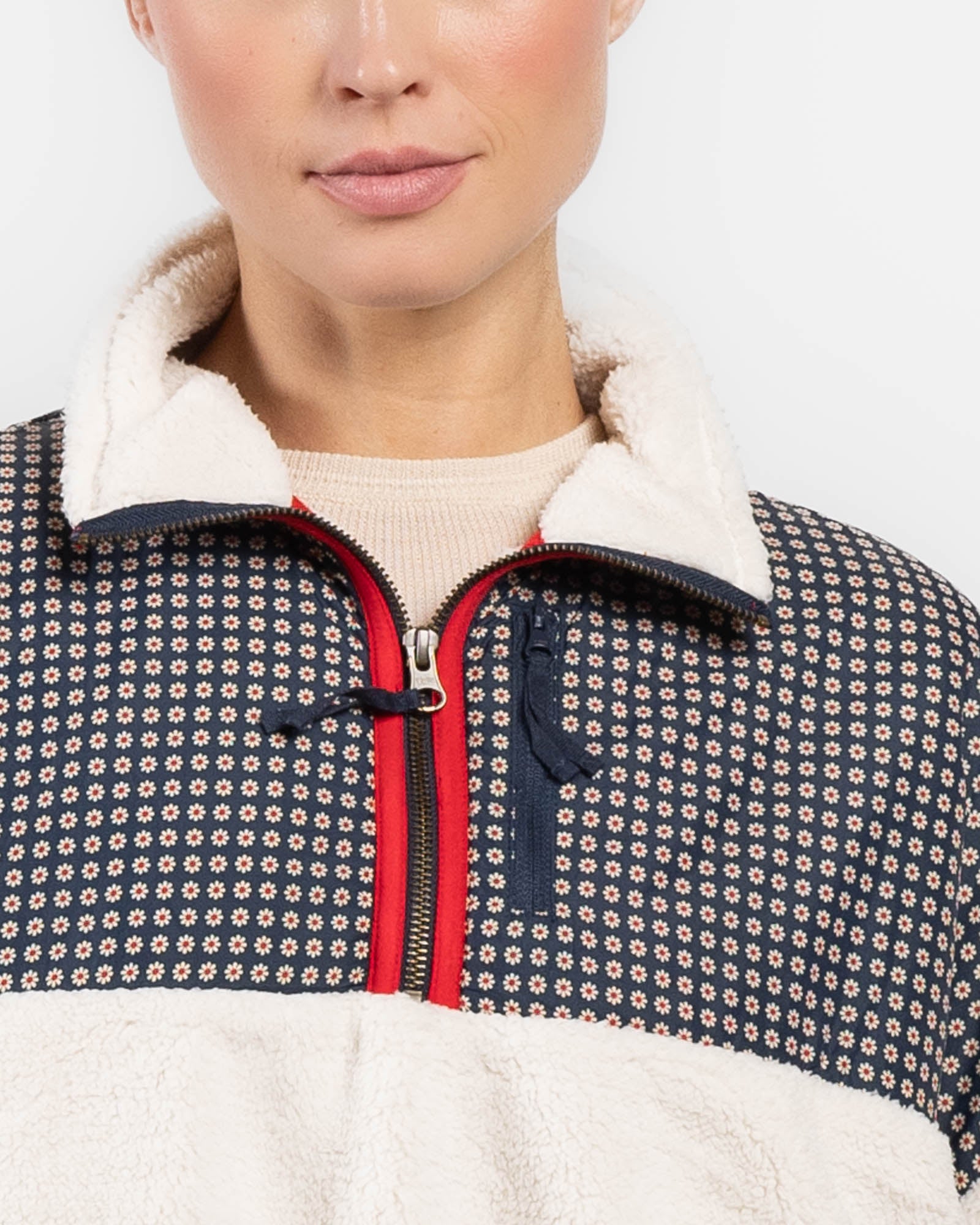 Pull tartan à imprimés variés