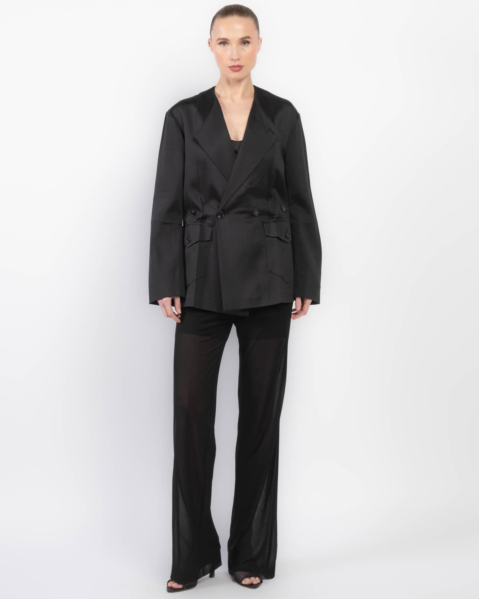 Veste origami sans col