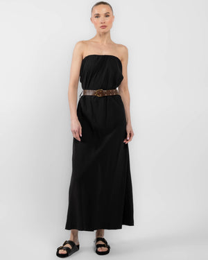Belt Strapless Dress