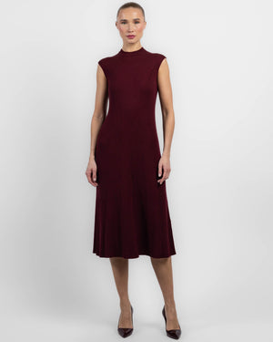 Robe longue côtelée