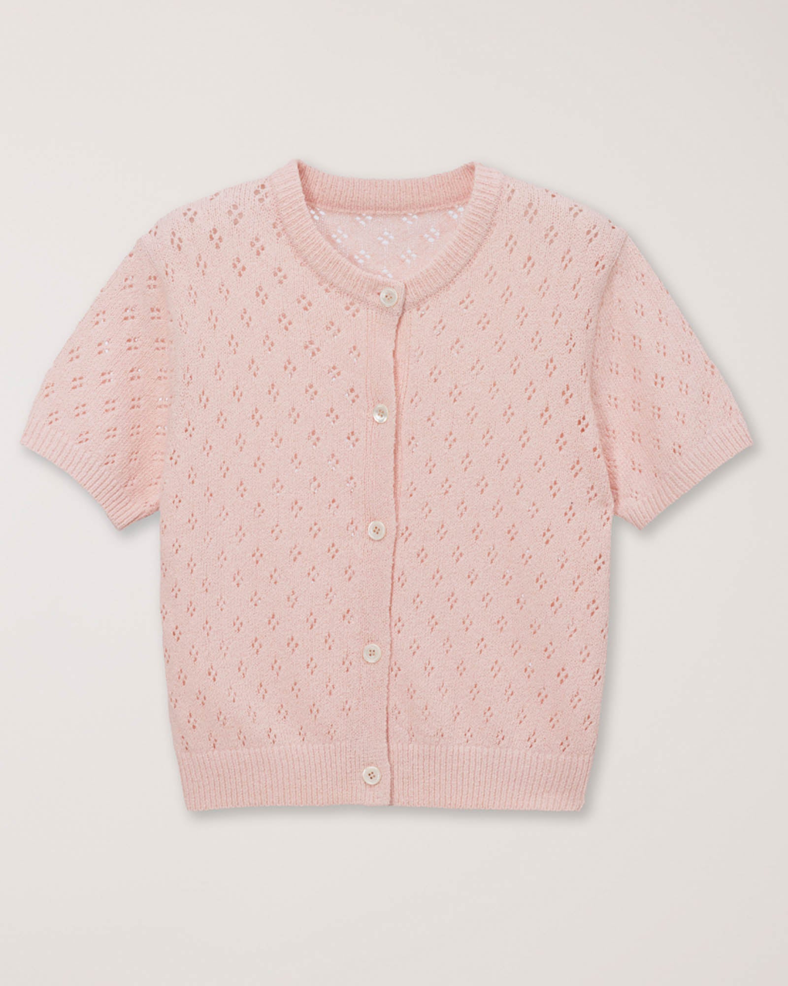 Crochet Short Sleeve Cardigan