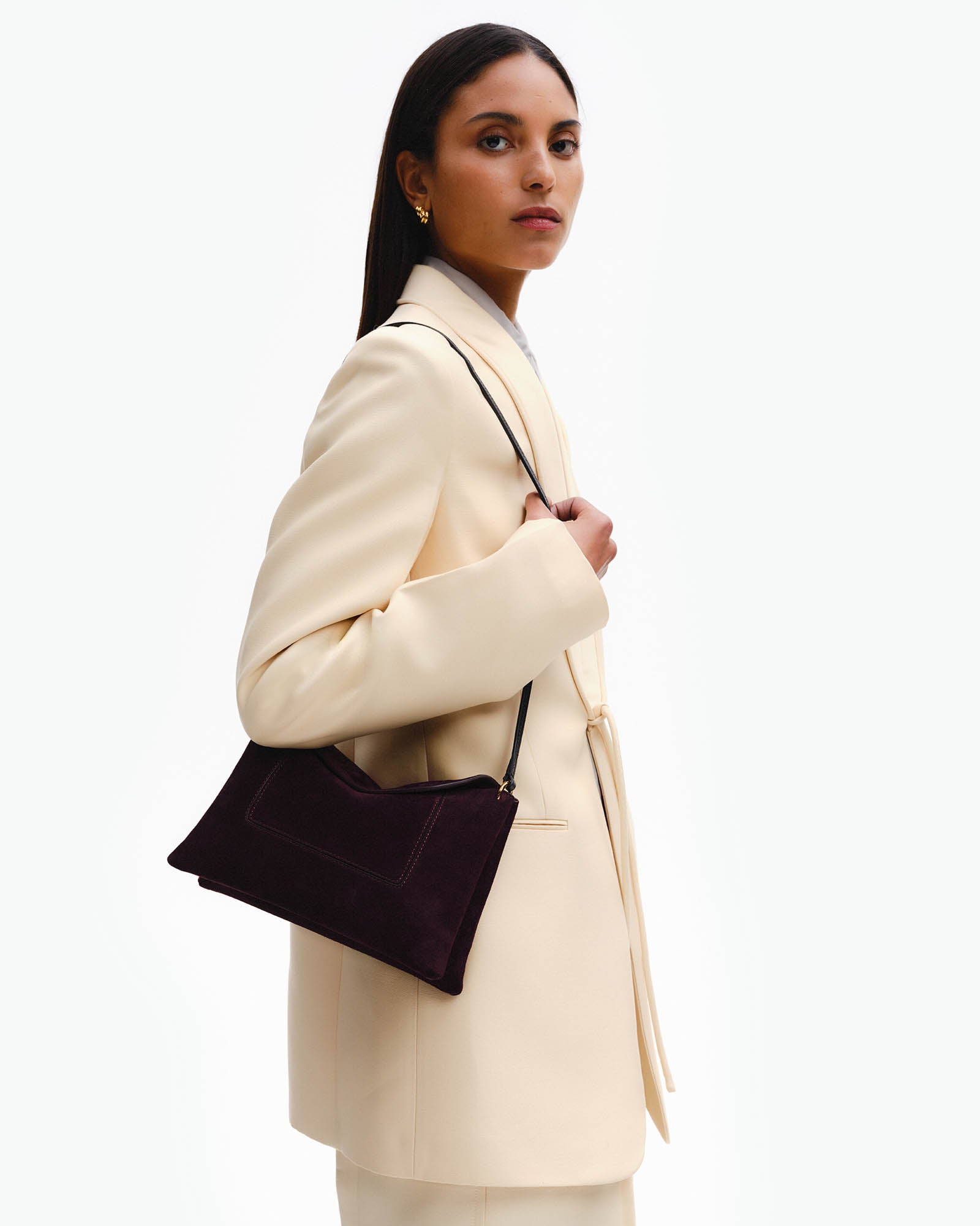 Penelope Slouch Suede Bag