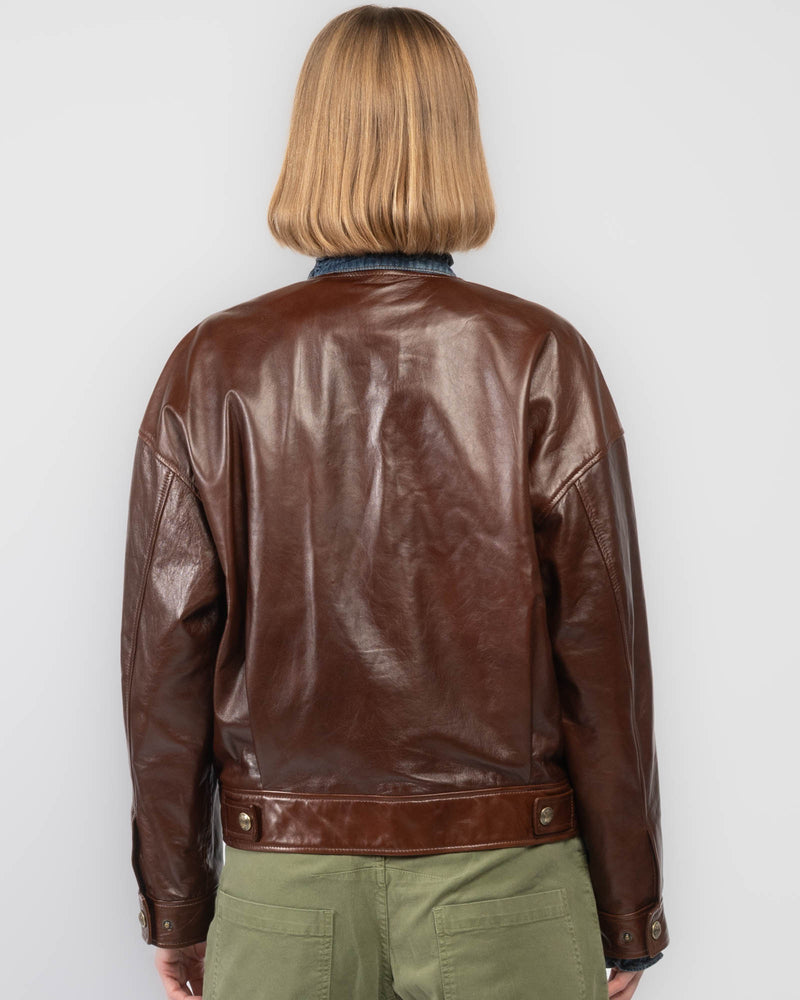 Deja Leather Bomber