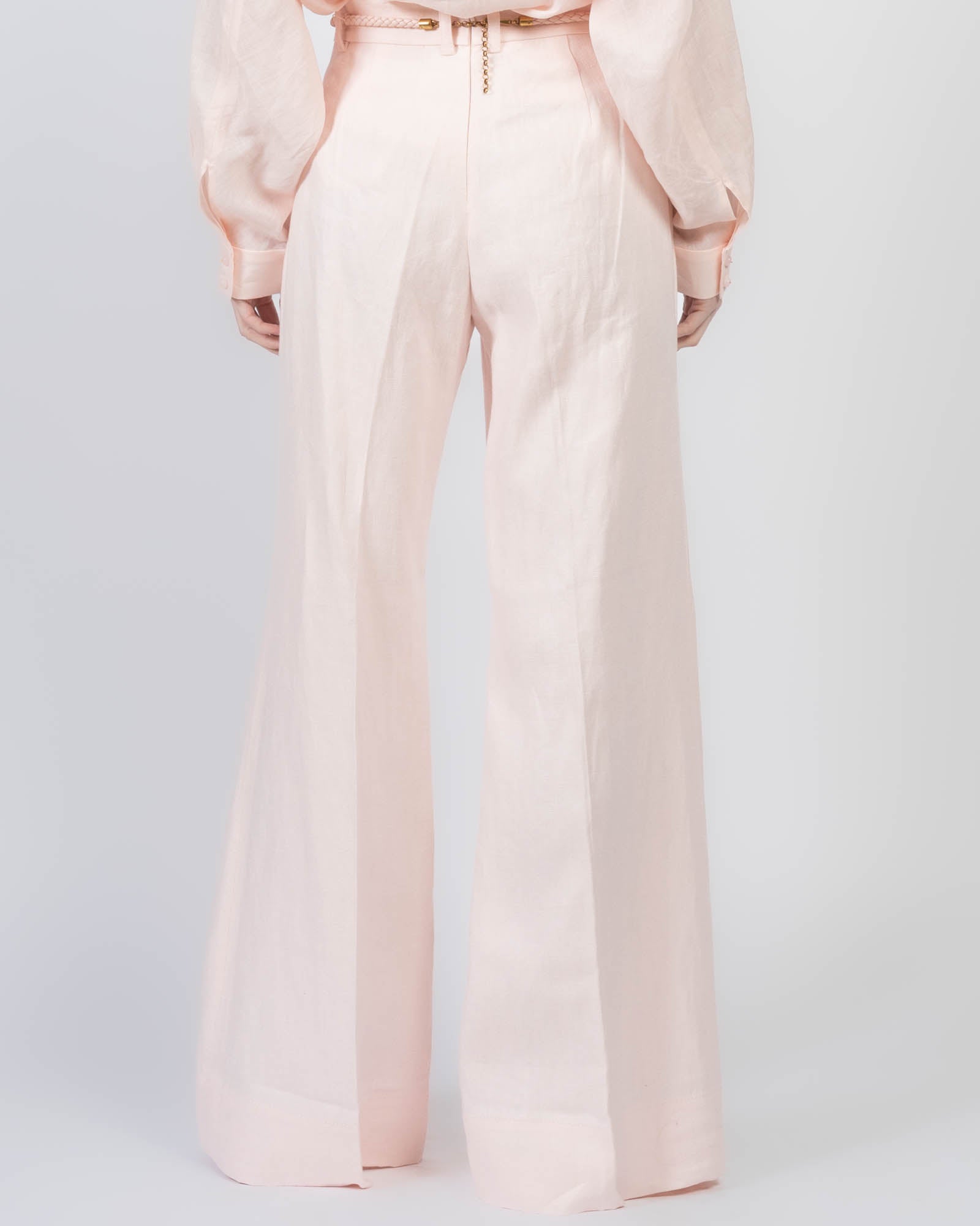 Pantalon évasé en lin