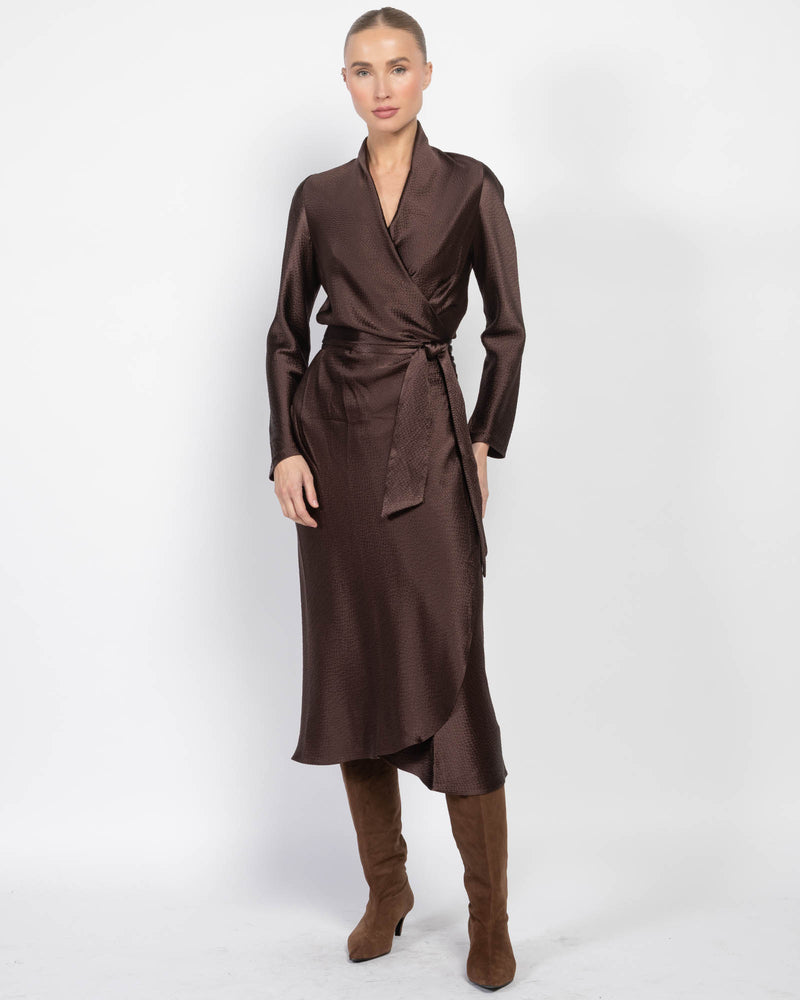 Long Sleeve Wrap Dress