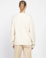 Cashmere Cable V-Neck