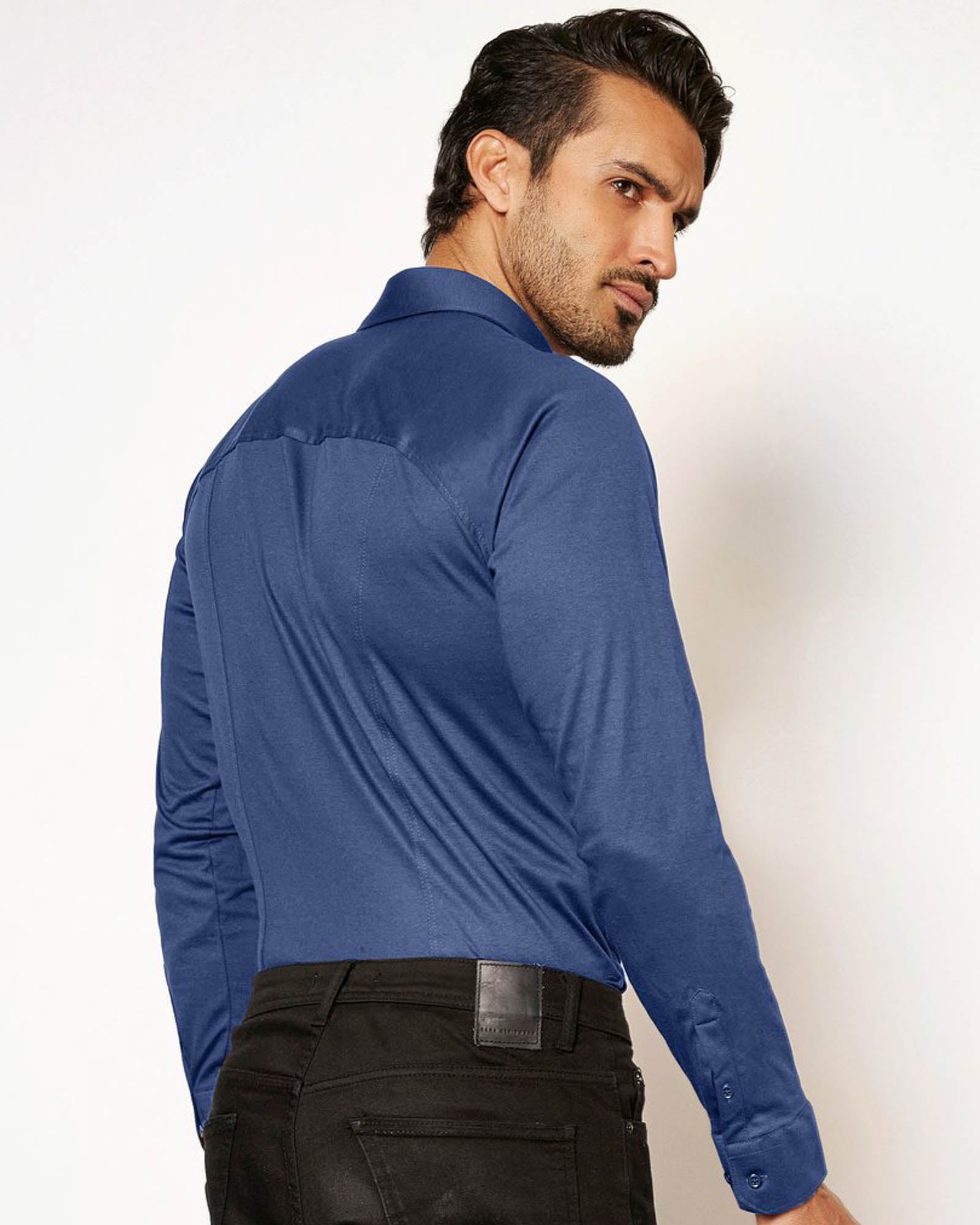 Long Sleeve Solid Pique Shirt