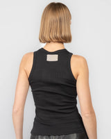 Ribbed High Neck Tank