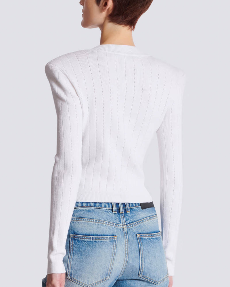 V-Neck Knit Cardigan