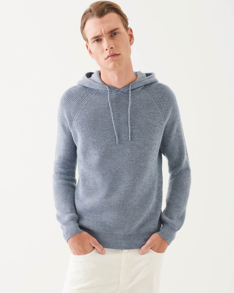 Merino Rib Hoodie