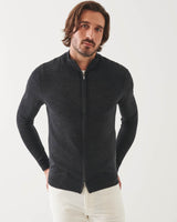 Merino Full Zipper Mockneck Sweater