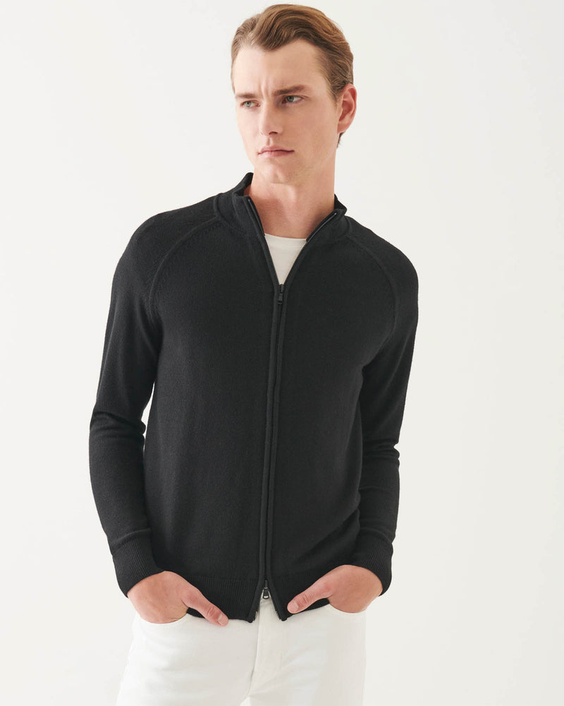 Full Zip Mock Neck Sweater