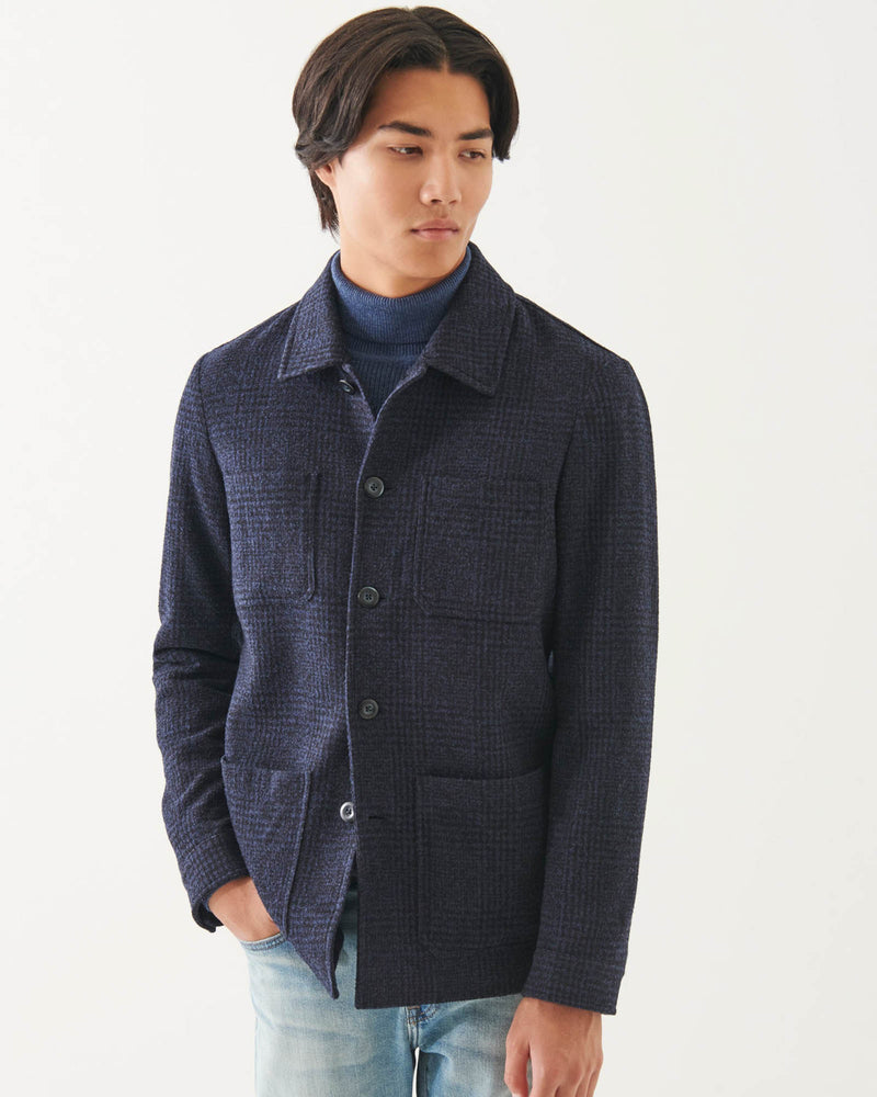 Glen Plaid Shirt Jacket