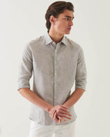 Long Sleeve Linen Chambray Shirt