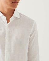 Long Sleeve Linen Chambray Shirt