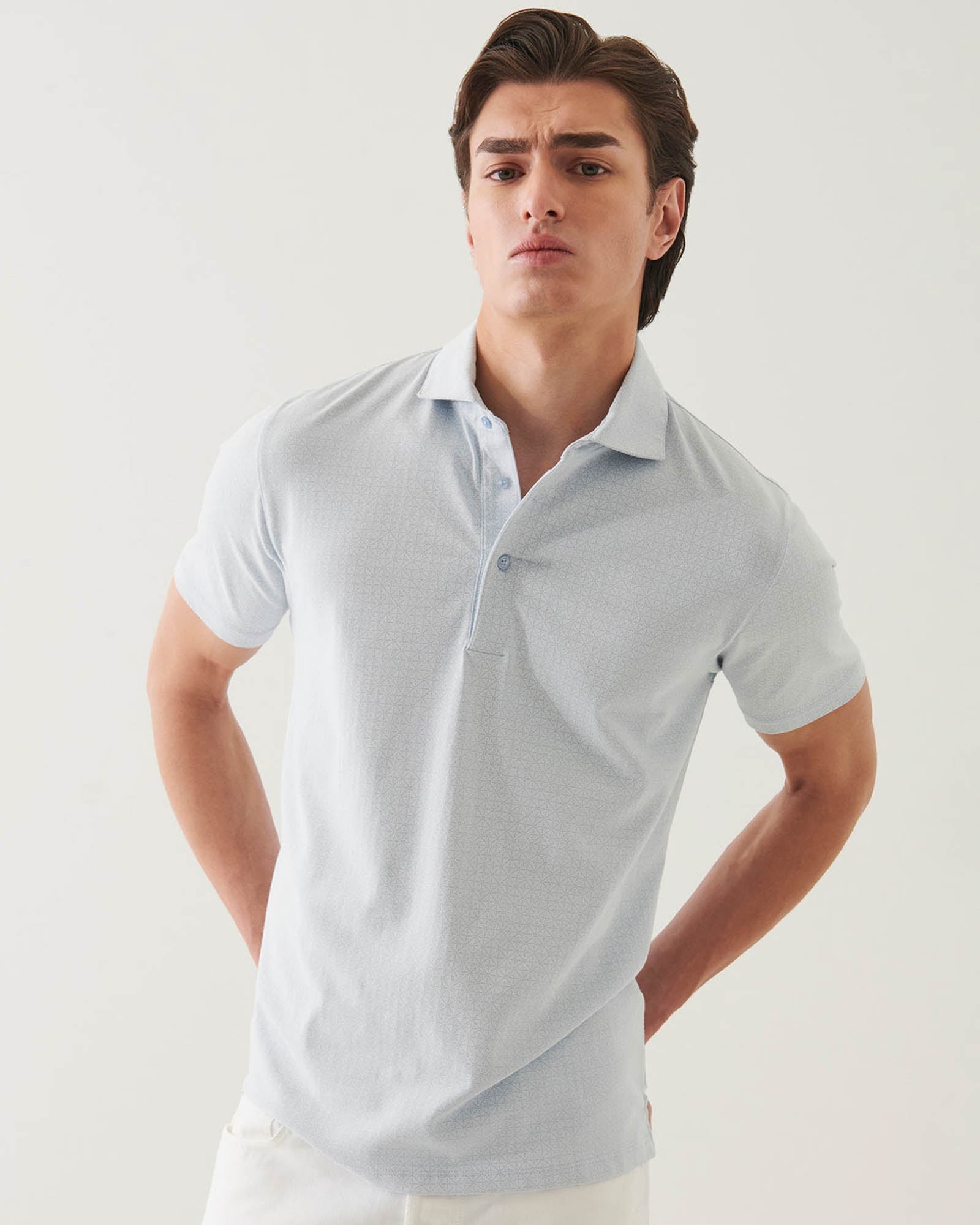 Short Sleeves Mini Geo Polo