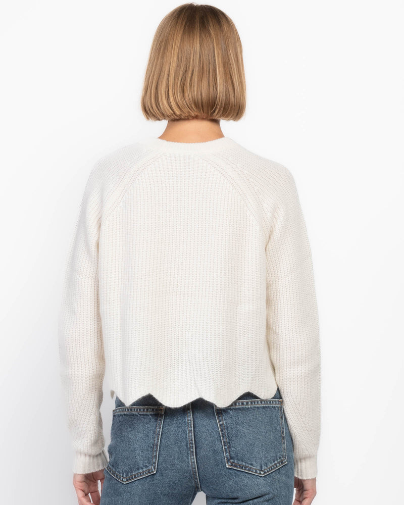 Scalloped Shaker Sweater