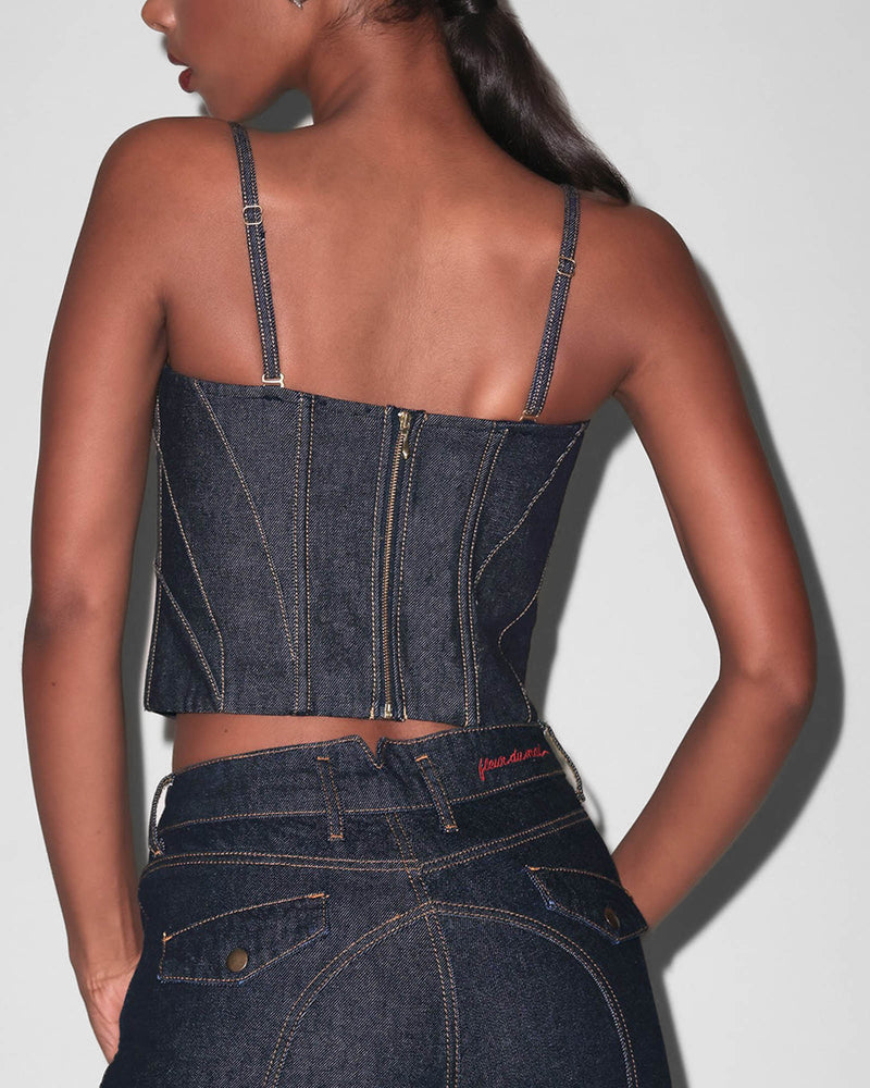 Denim Bustier Top