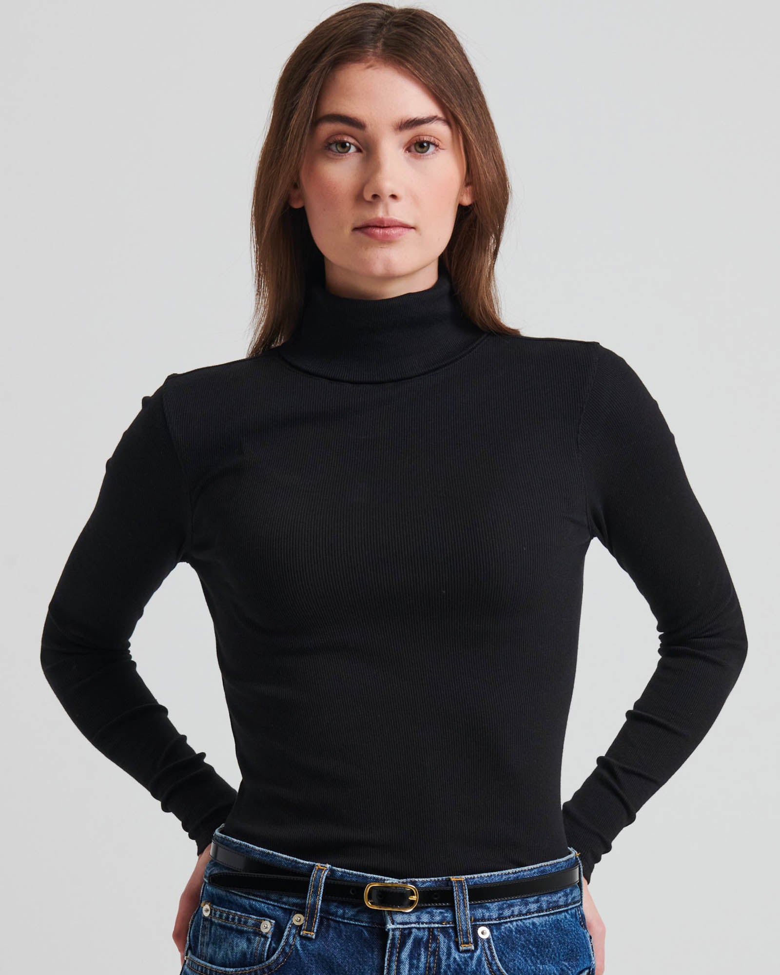 PATRICK ASSARAF Long Sleeve Rib Turtleneck