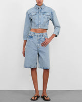 Denim Low Rise Shorts