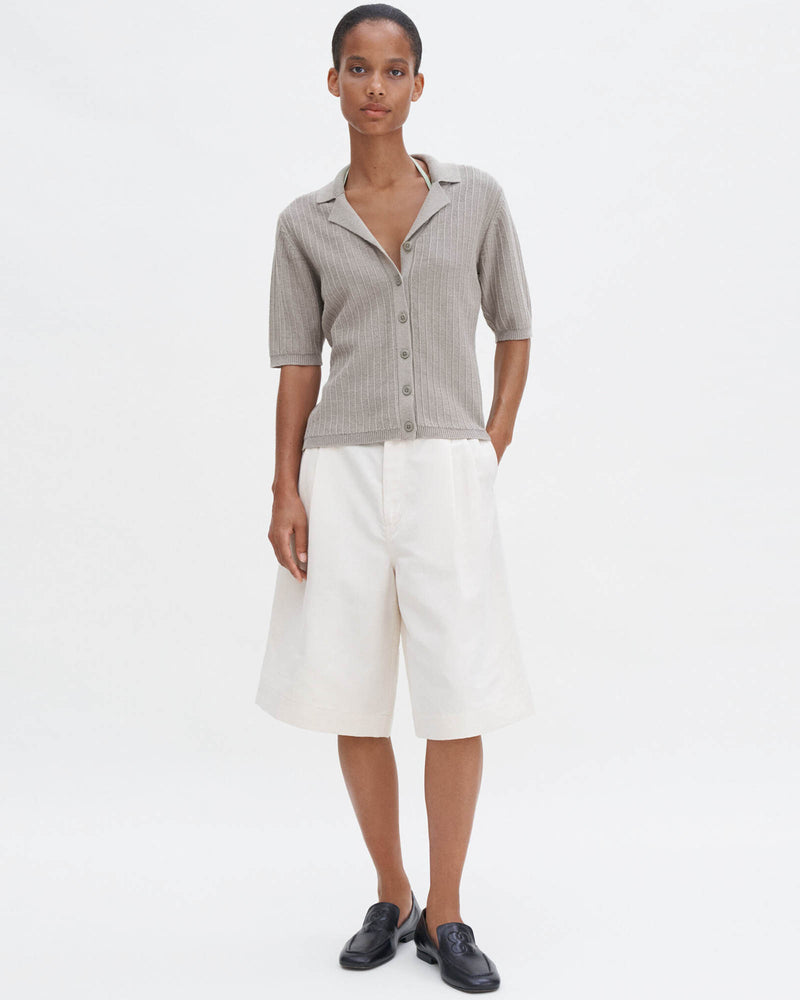 Short Sleeve Collar Cardigan