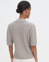 Short Sleeve Collar Cardigan