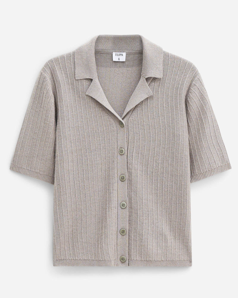 Short Sleeve Collar Cardigan