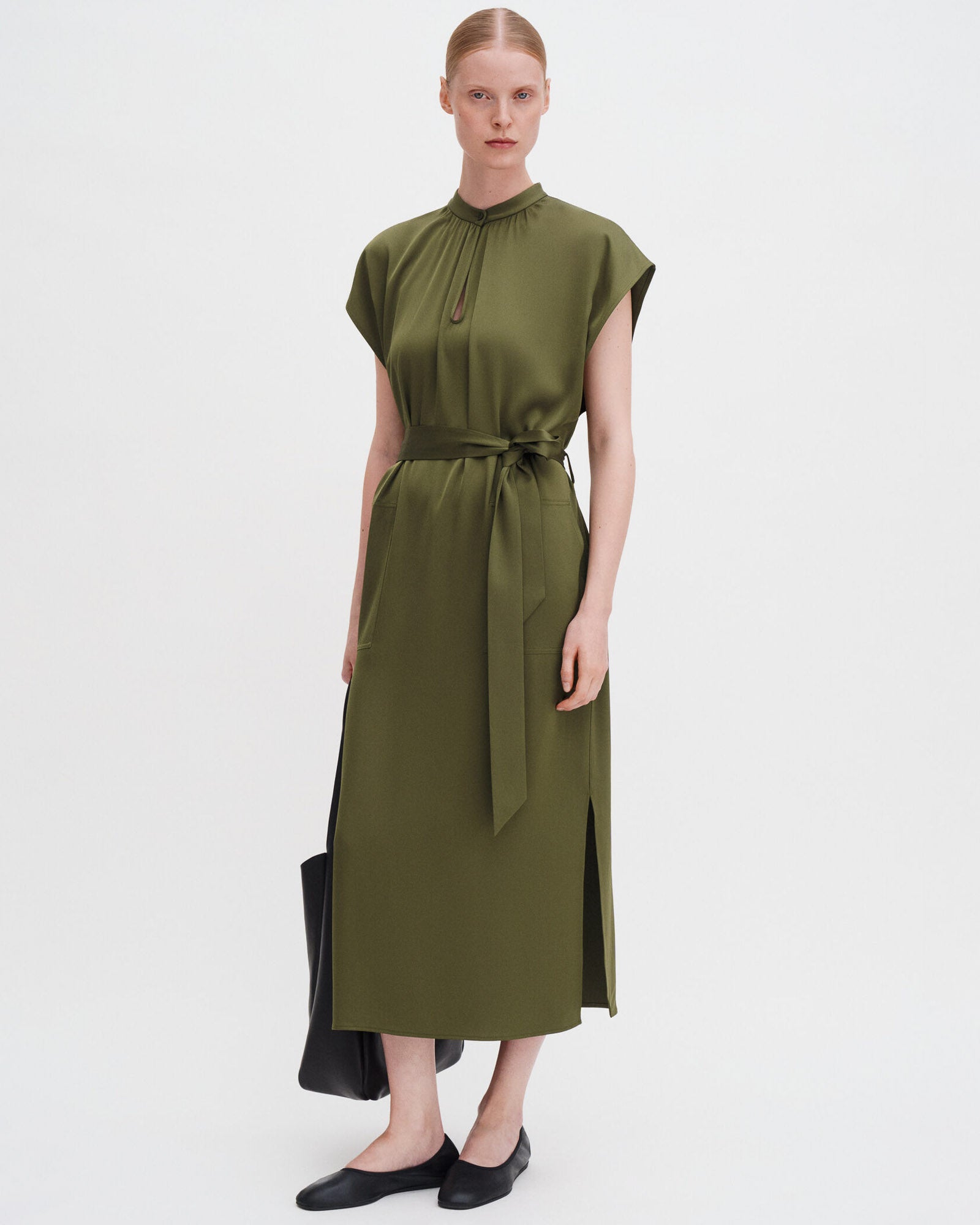 Belt Collar Dress