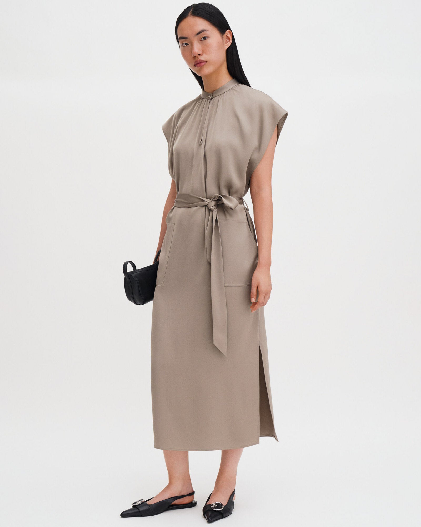 Belt Collar Dress