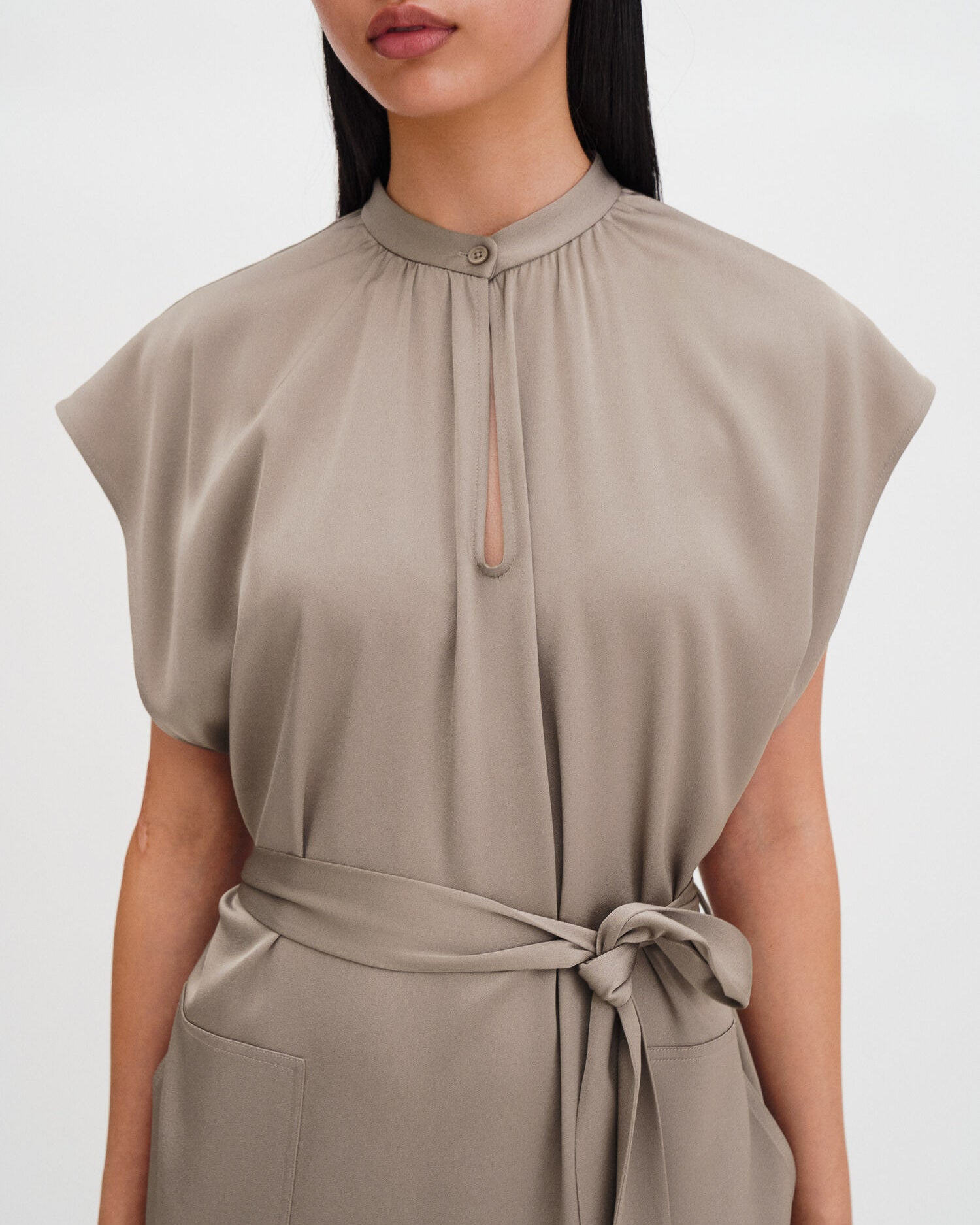Belt Collar Dress