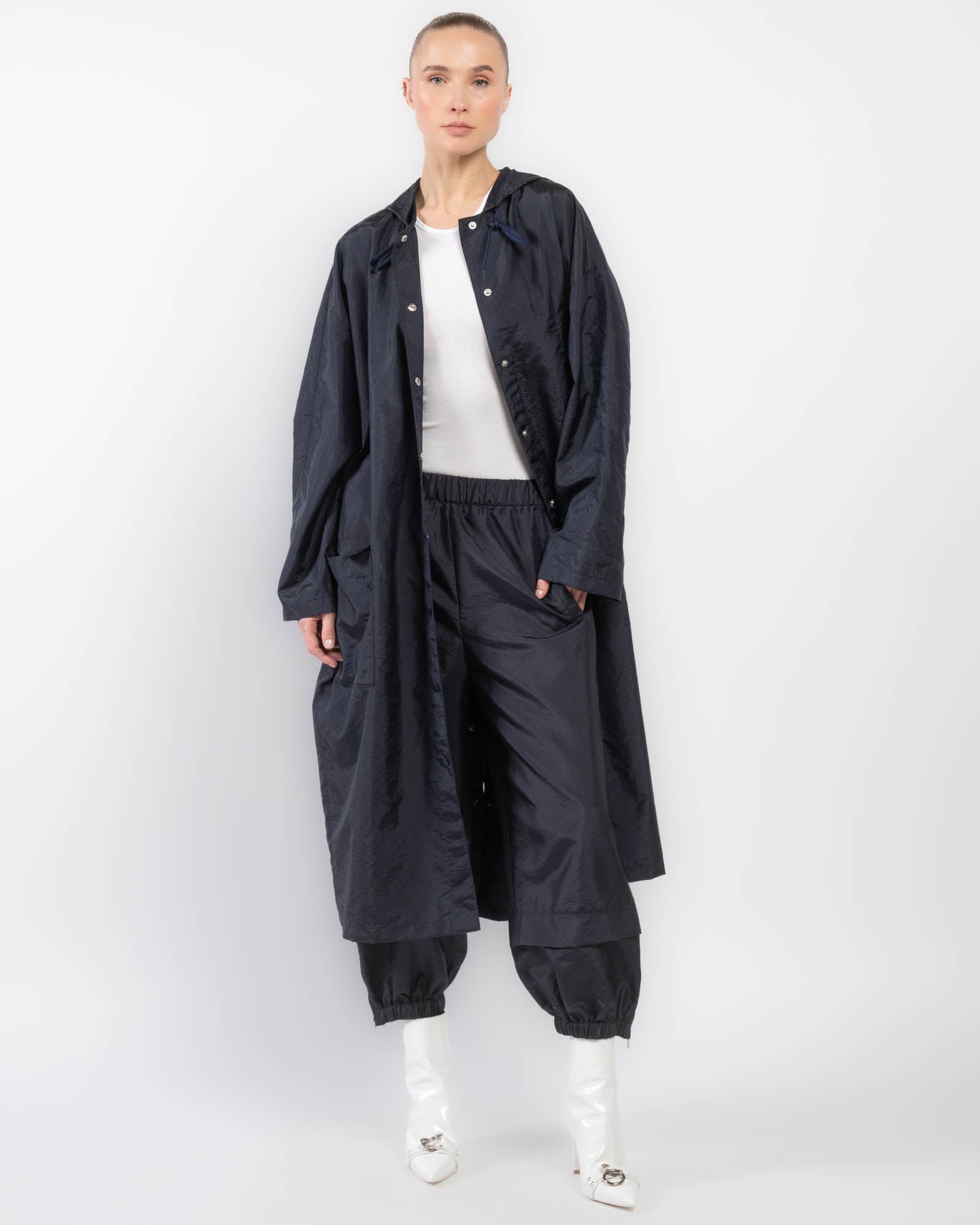 Crispy Nylon Hood Coat