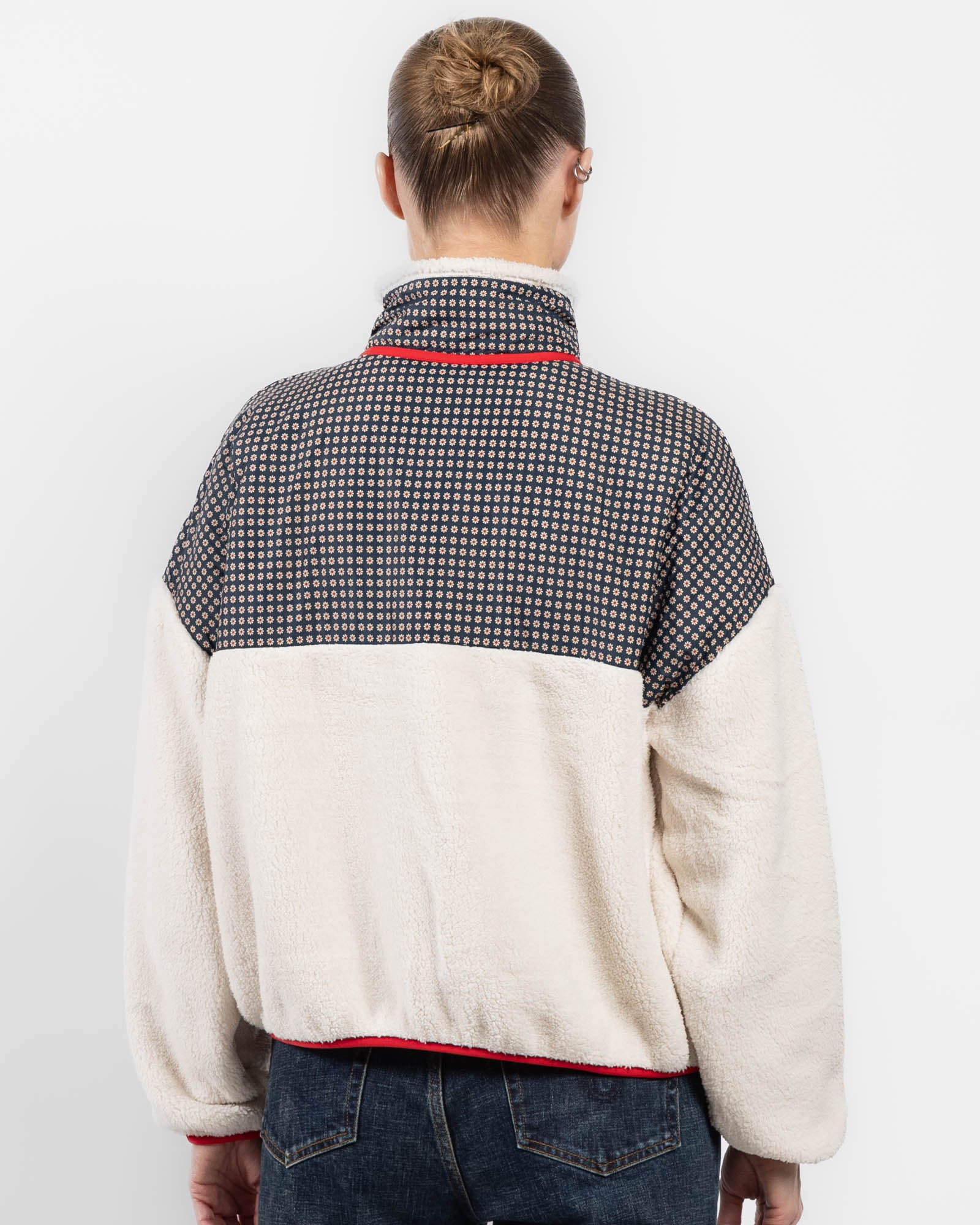 Pull tartan à imprimés variés