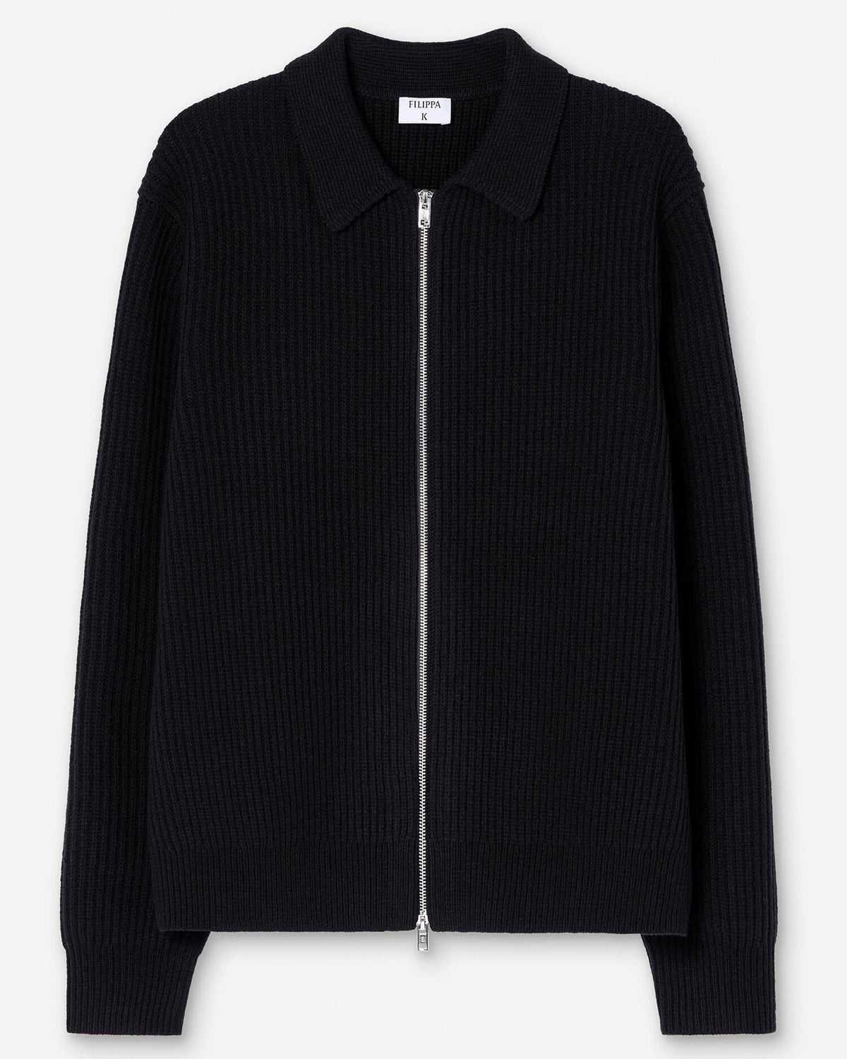 Rib Zip Cardigan
