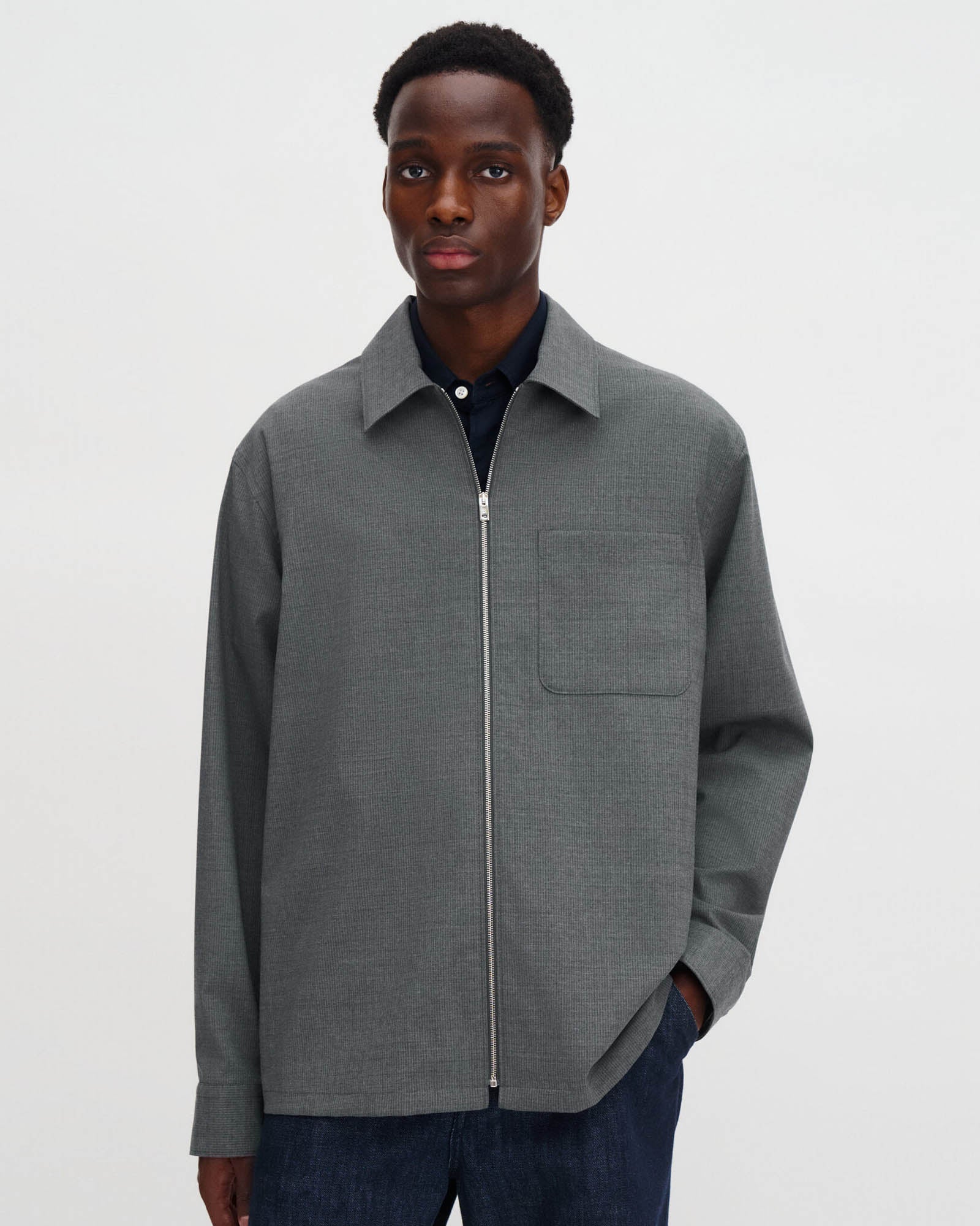 Pinstripe Track Shirt