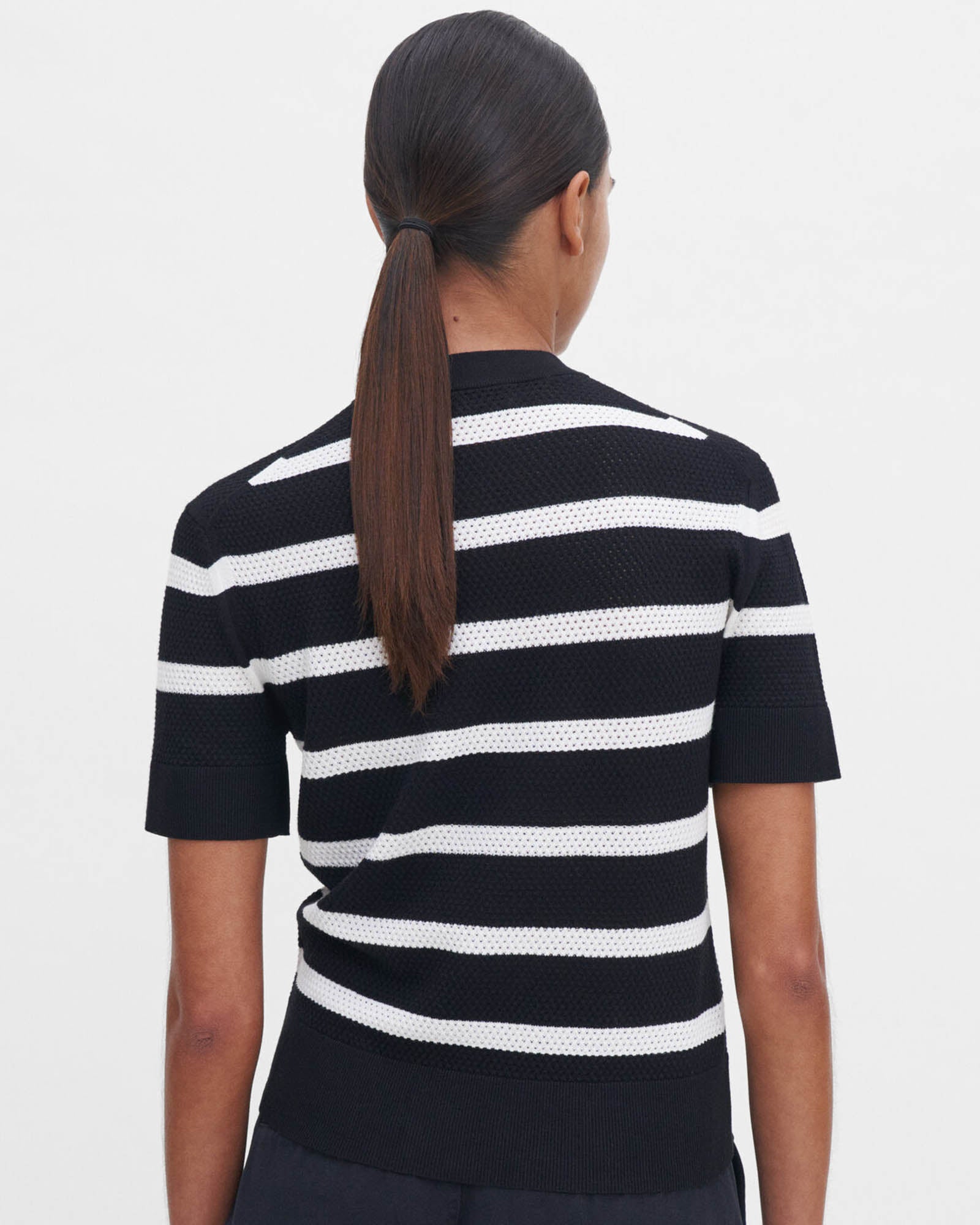 Stripe Mesh Tee