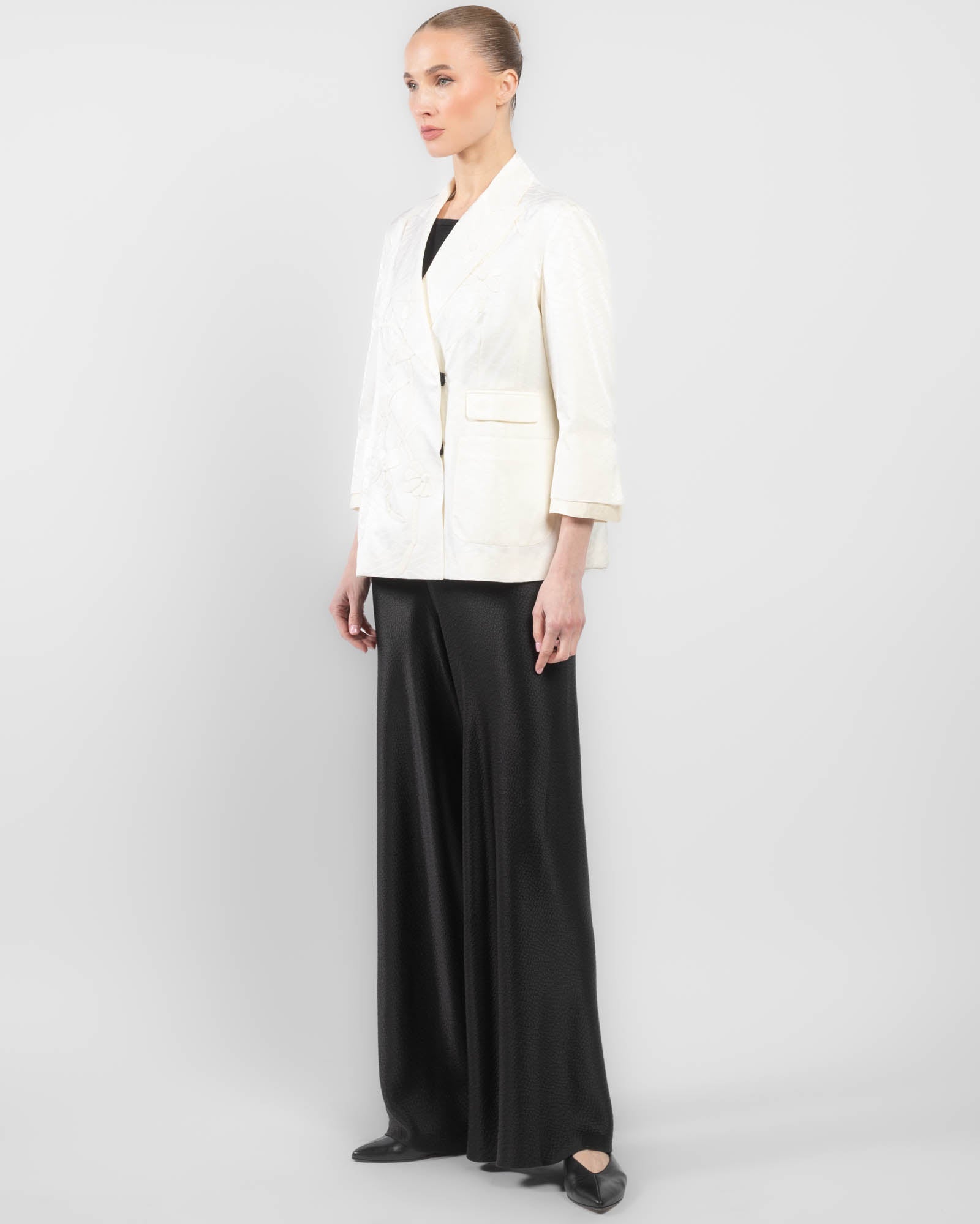 Veste kimono traditionnelle à double boutonnage