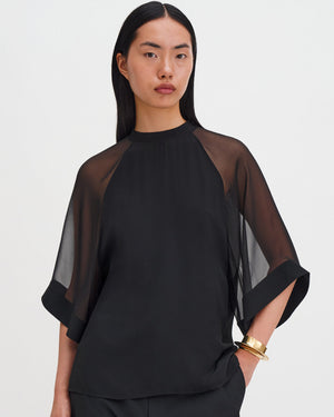 Sheer Raglan Blouse