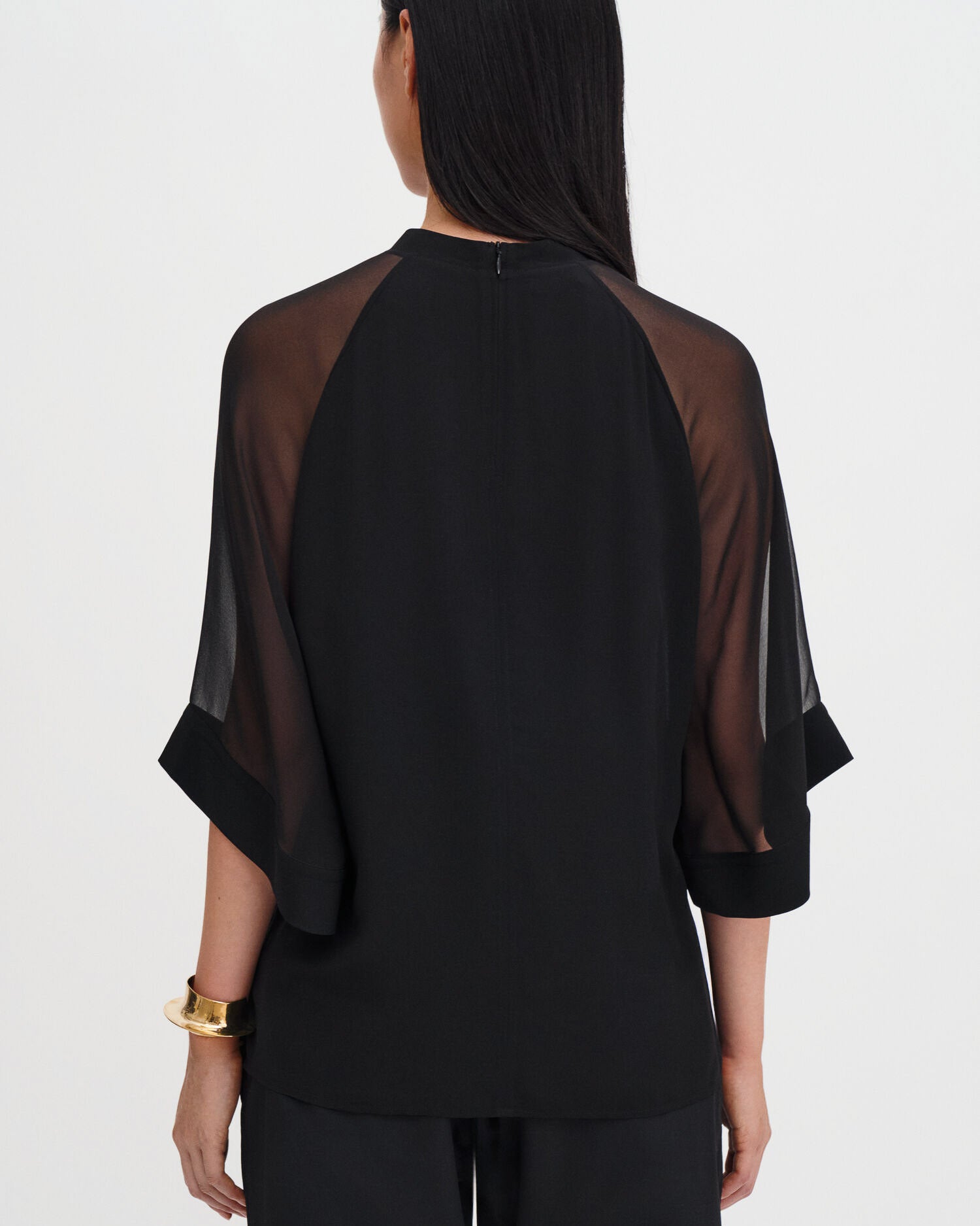 Sheer Raglan Blouse