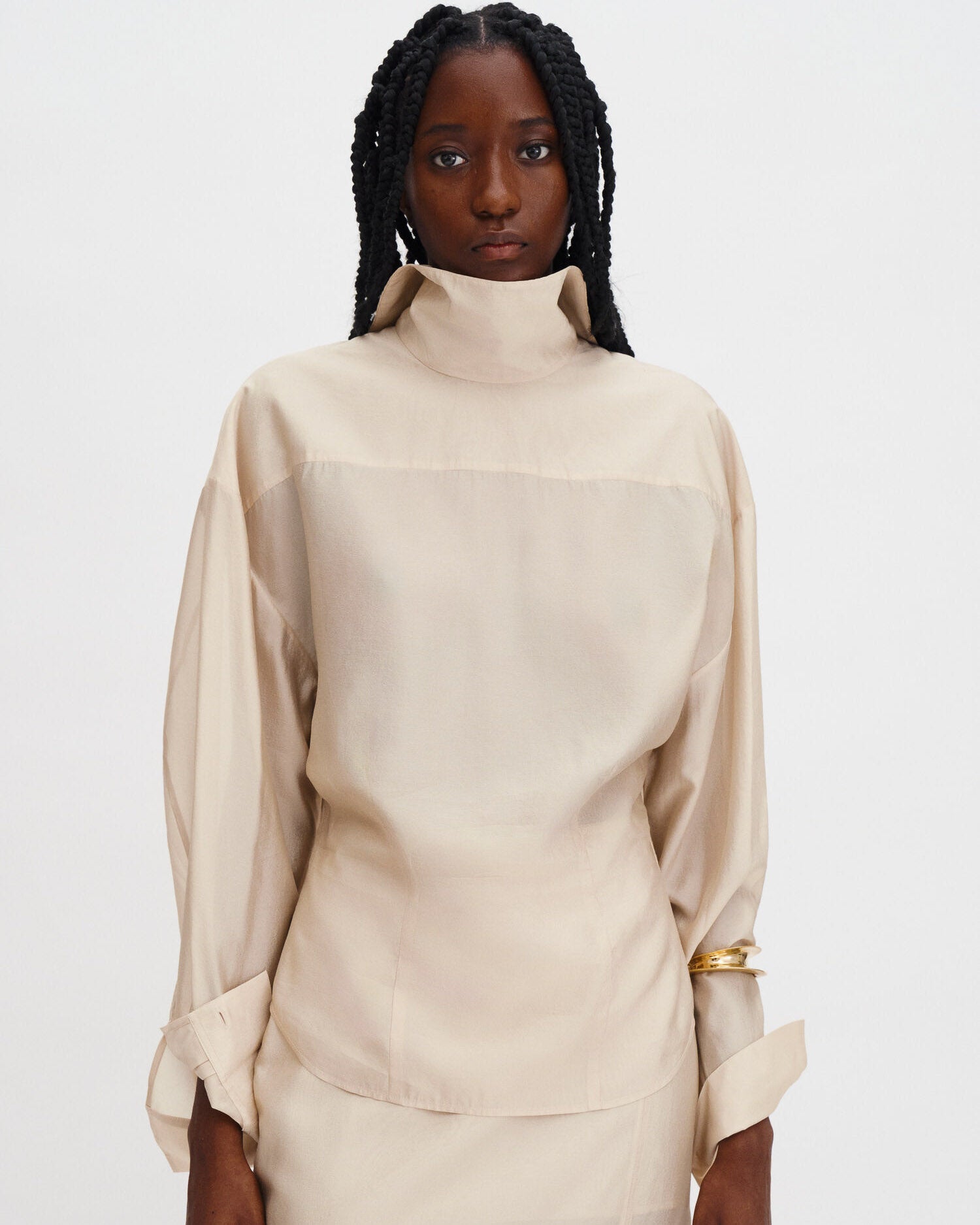 Fold Collar Blouse