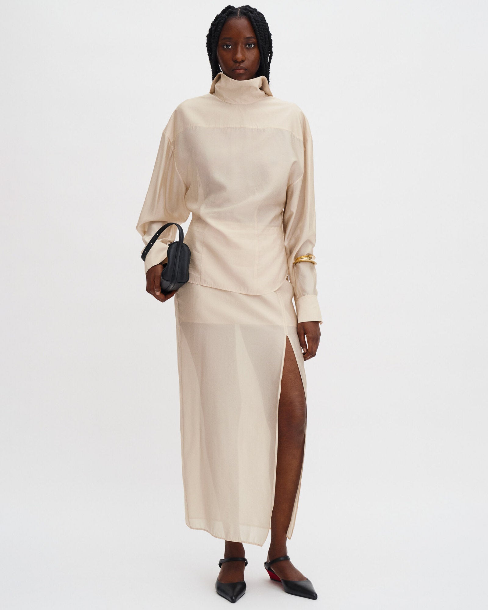 Fold Collar Blouse