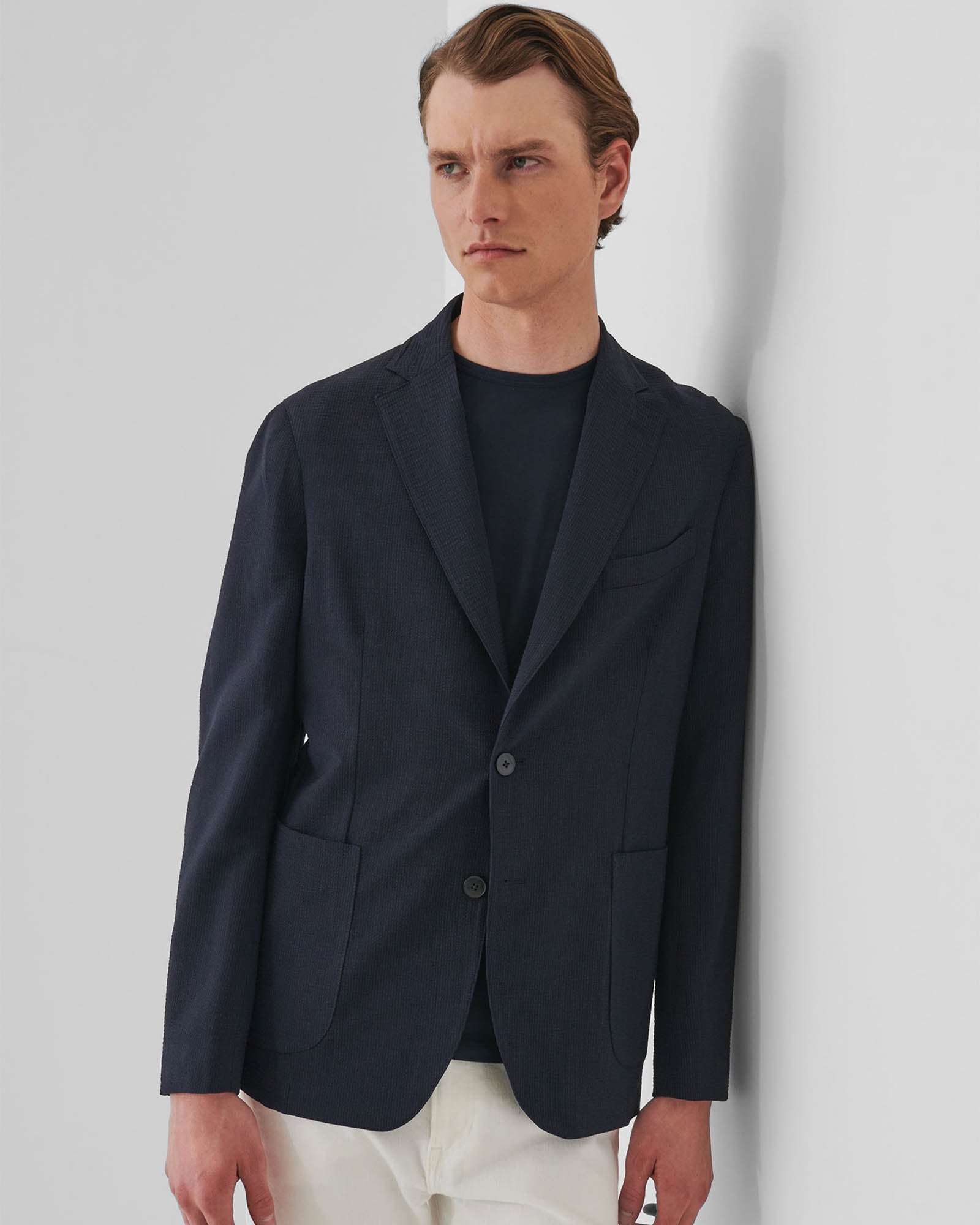 2 Button Wool Stretch Blazer