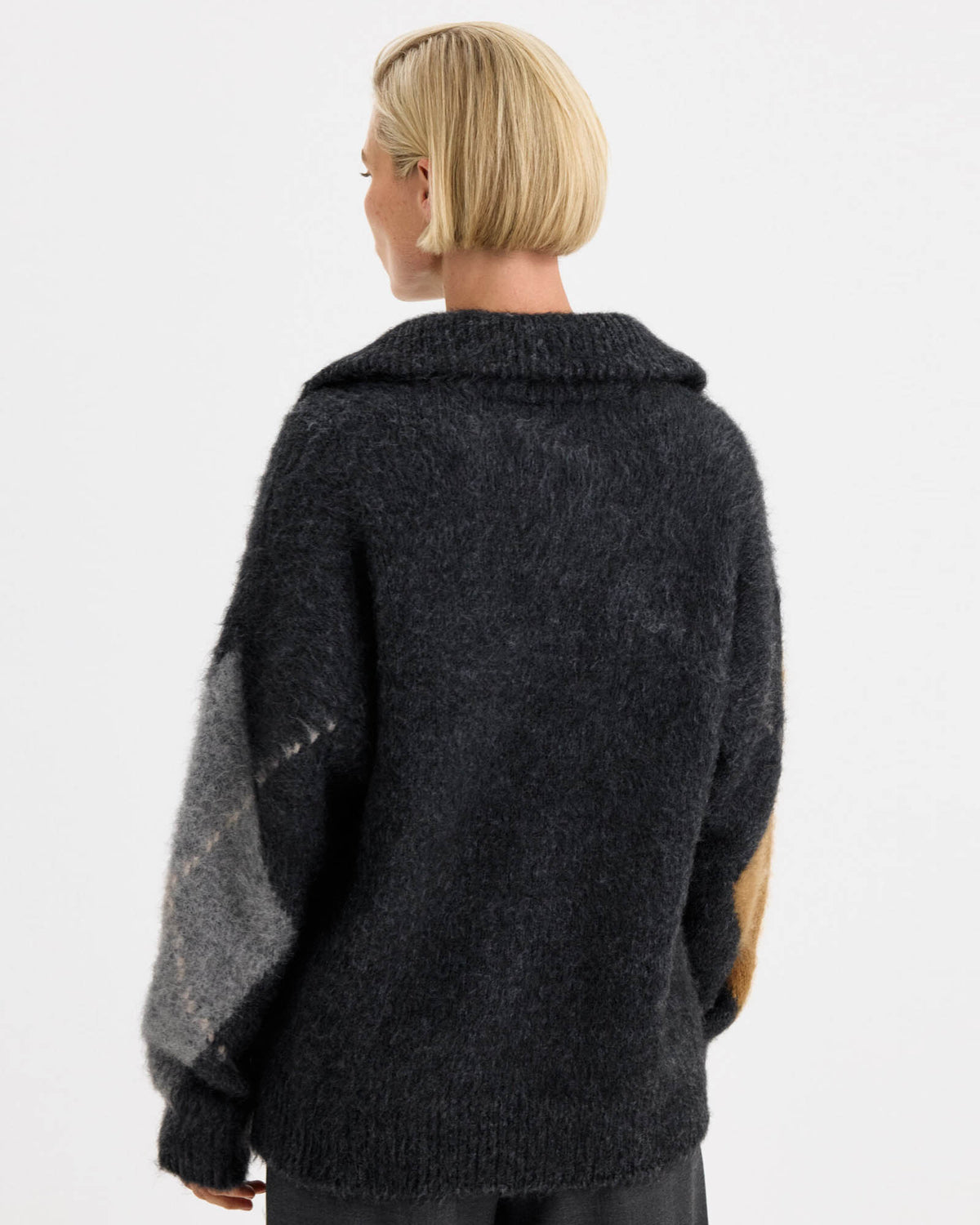 Alpaca Check Sweater